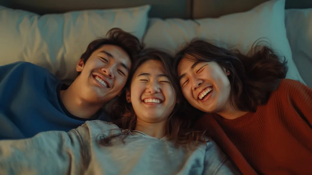 ilustrasi tidur bareng teman
